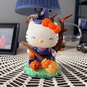 Blue Sky Halloween Witch Figurine with Pumpkins